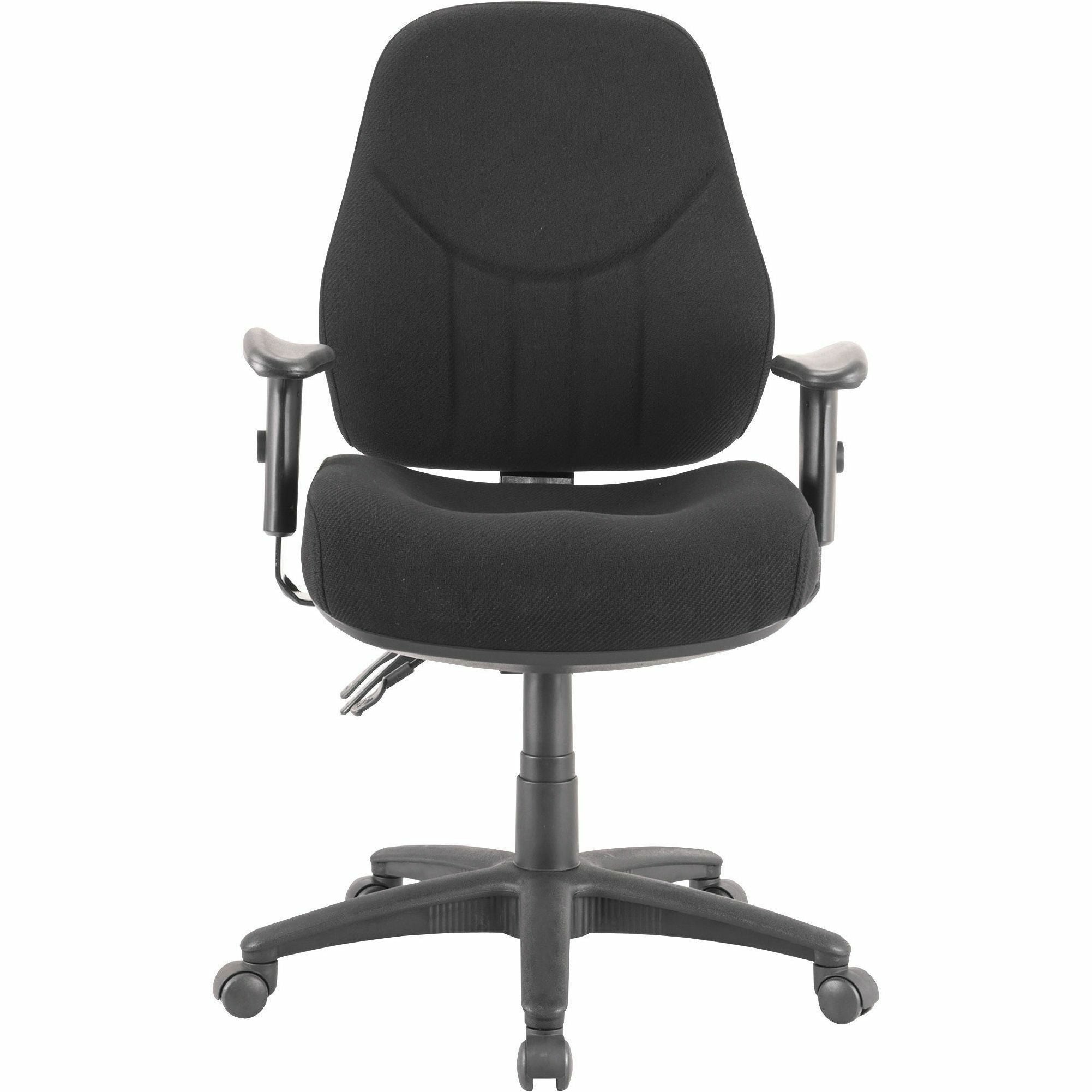 Lorell Bailey High-Back Multi-Task Chair - Black Acrylic Seat - Black Frame - 1 Each - 