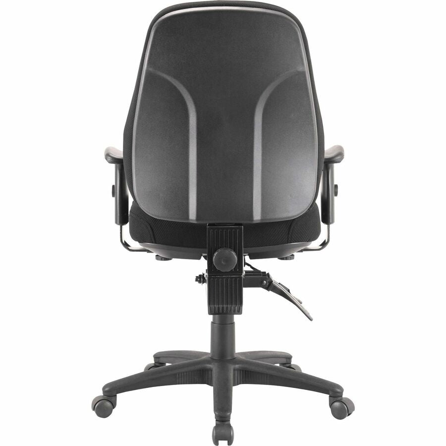 Lorell Bailey High-Back Multi-Task Chair - Black Acrylic Seat - Black Frame - 1 Each