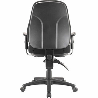 Lorell Bailey High-Back Multi-Task Chair - Black Acrylic Seat - Black Frame - 1 Each