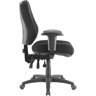Lorell Bailey High-Back Multi-Task Chair - Black Acrylic Seat - Black Frame - 1 Each