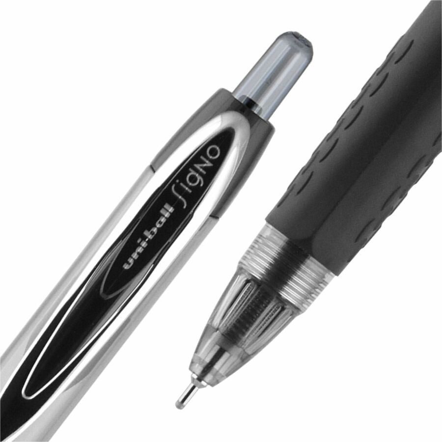 uni-ball - Signo 207 Roller Ball Retractable Gel Pen, Black Ink, Medium, Dozen, Sold as 1 DZ