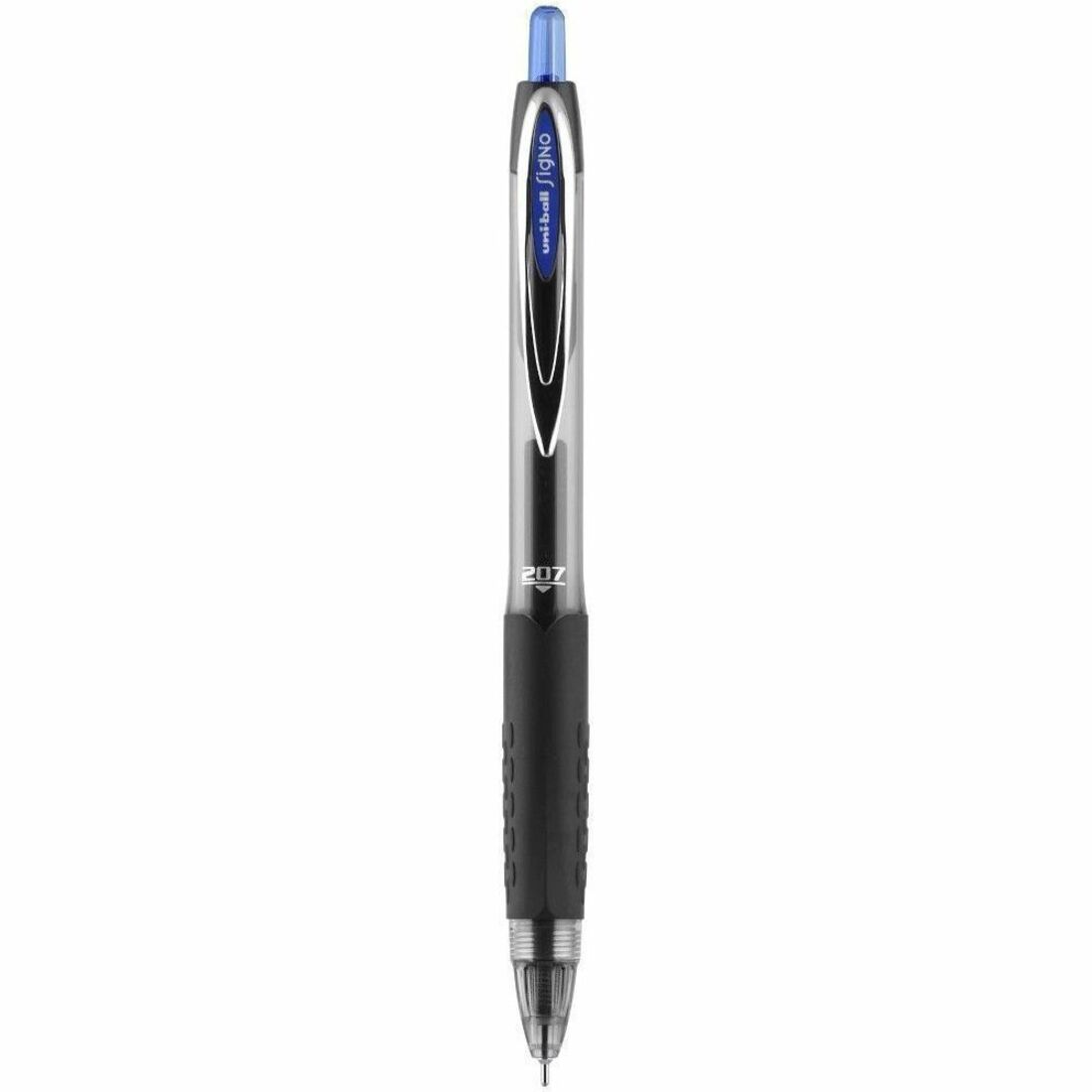 uni-ball - Signo 207 Roller Ball Retractable Gel Pen, Blue Ink, Medium, Dozen, Sold as 1 DZ