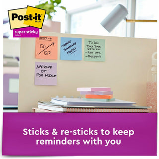 Recycled Notes in Wanderlust Pastels Collection Colors, 3" x 3", 90 Sheets/Pad, 12 Pads/Pack