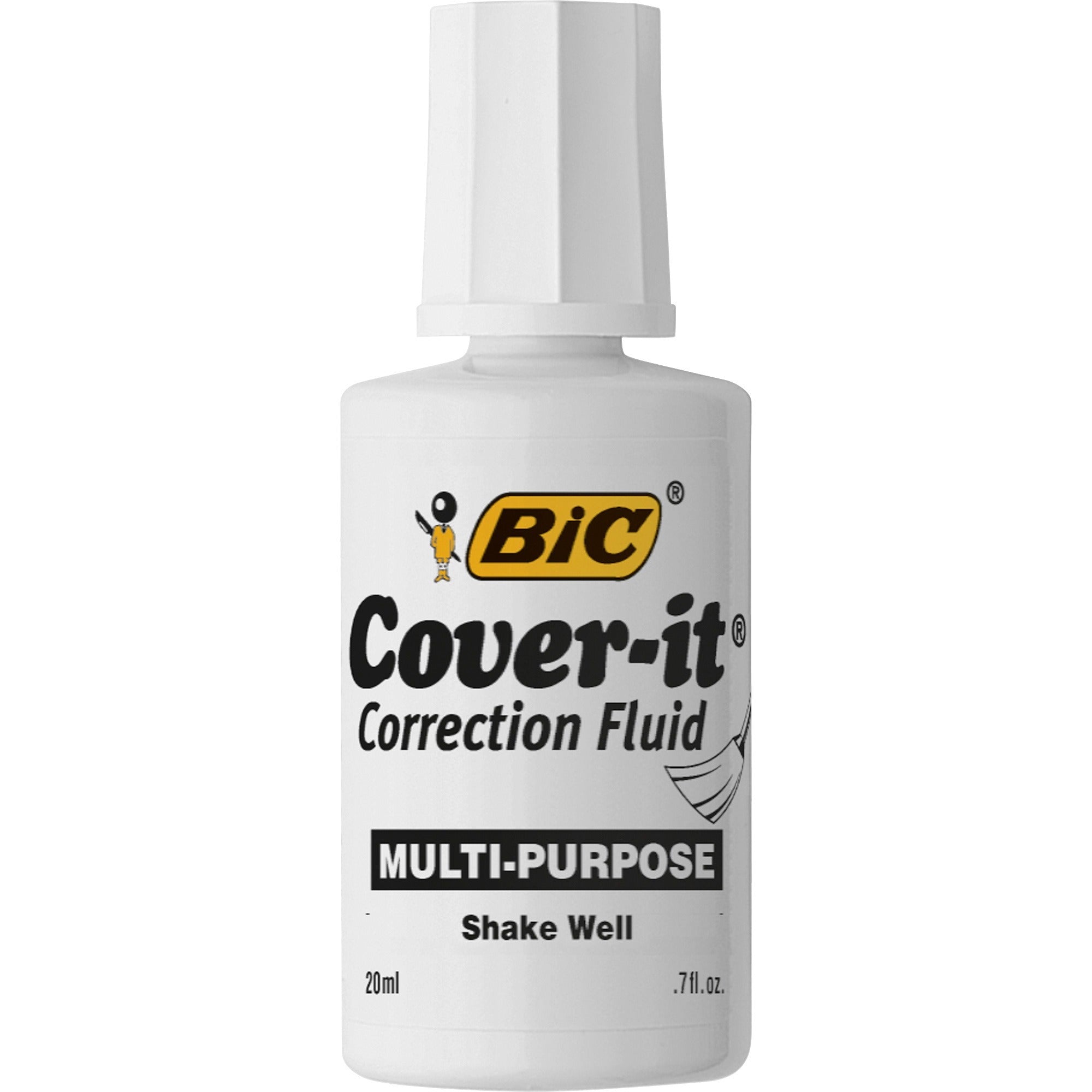 Cover-It Correction Fluid, 20 ml Bottle, White