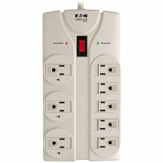 Protect It! Surge Protector, 8 AC Outlets, 25 ft Cord, 1,440 J, Light Gray