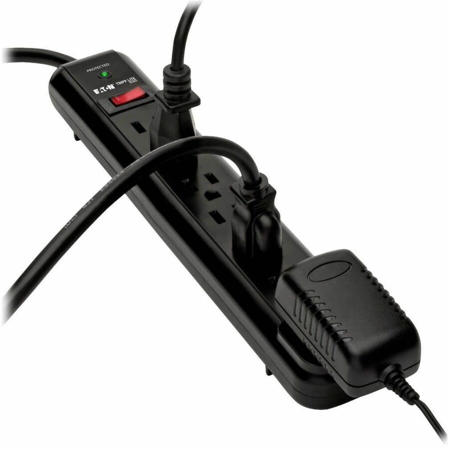 Protect It! Surge Protector, 7 AC Outlets, 12 ft Cord, 1,080 J, Black