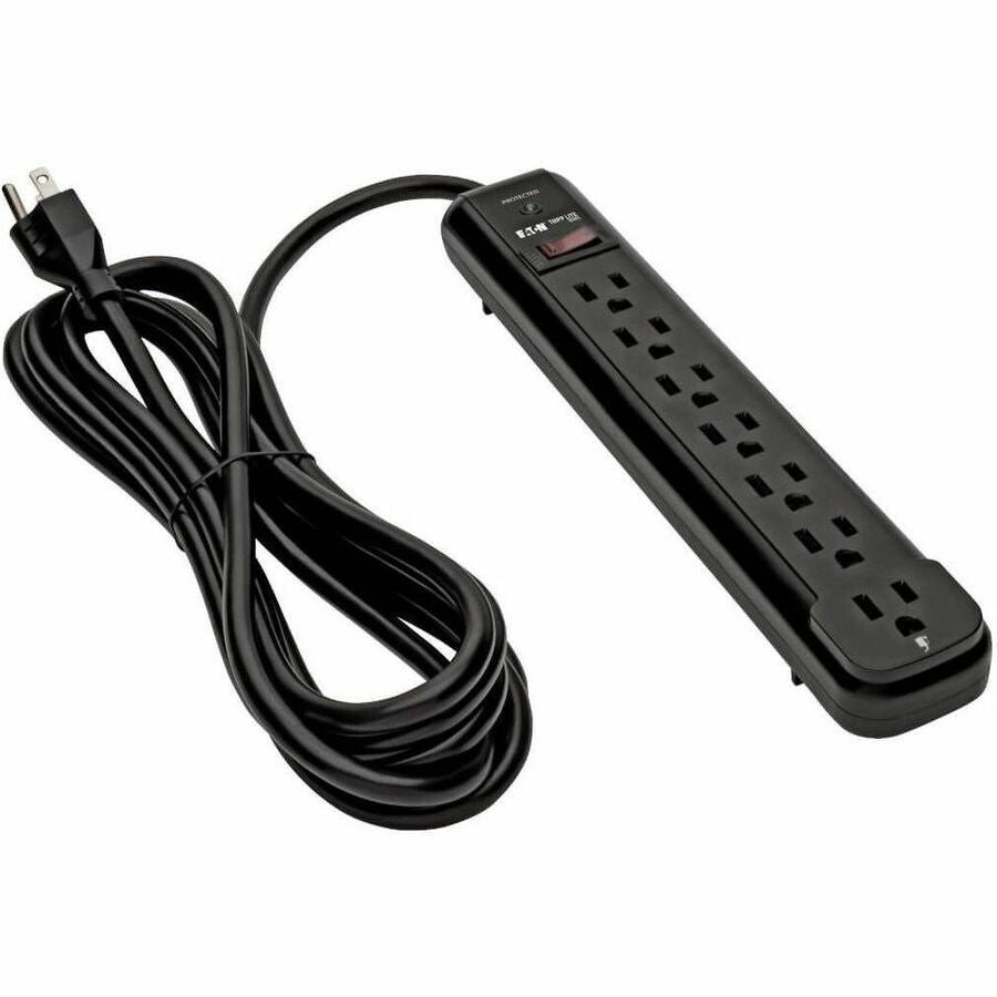Protect It! Surge Protector, 7 AC Outlets, 12 ft Cord, 1,080 J, Black