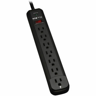 Protect It! Surge Protector, 7 AC Outlets, 12 ft Cord, 1,080 J, Black