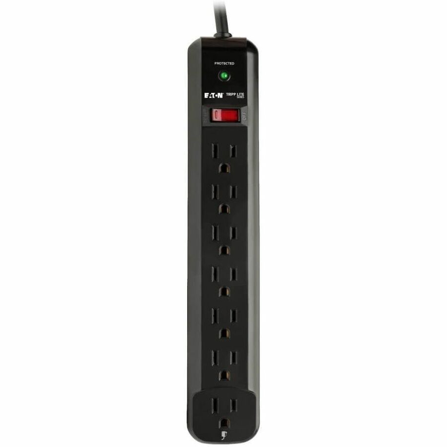 Protect It! Surge Protector, 7 AC Outlets, 12 ft Cord, 1,080 J, Black