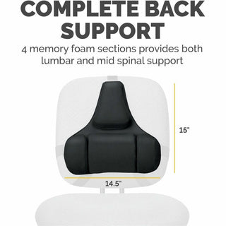 Professional Series Back Support with Microban Protection, 15 x 2 x 14.5, Black