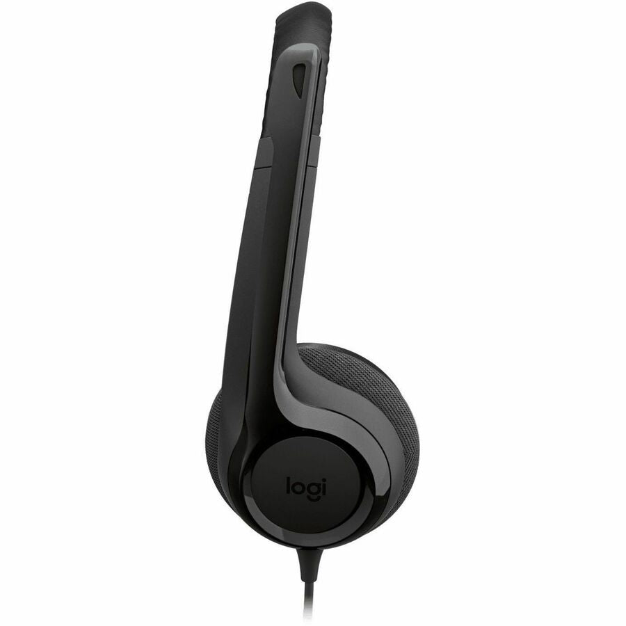 H390 Binaural Over The Head USB Headset with Noise-Canceling Microphone, Black