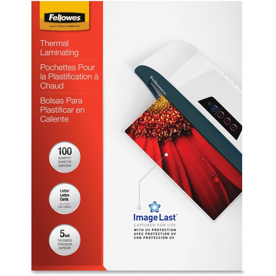 ImageLast Laminating Pouches with UV Protection, 5 mil, 9" x 11.5", Clear, 100/Pack