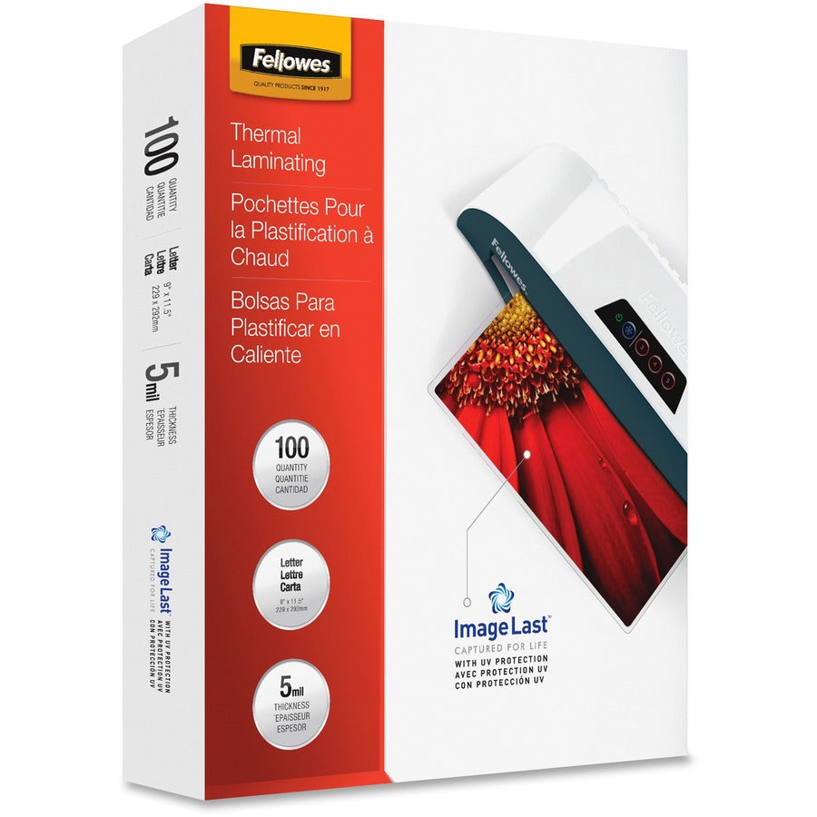 ImageLast Laminating Pouches with UV Protection, 5 mil, 9" x 11.5", Clear, 100/Pack