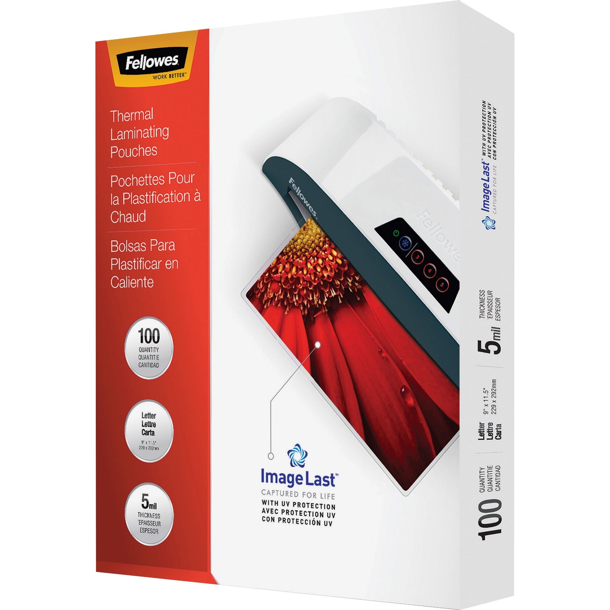 ImageLast Laminating Pouches with UV Protection, 5 mil, 9" x 11.5", Clear, 100/Pack