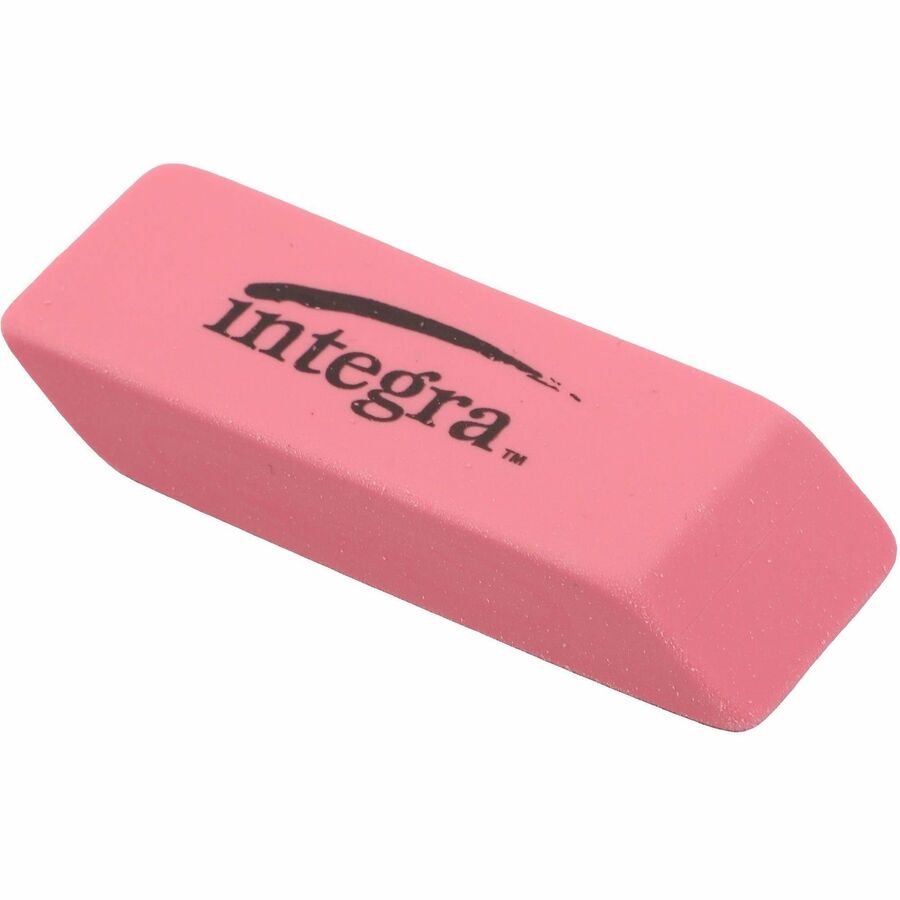 Integra Pink Pencil Eraser - Pink - 2" Width x 0.8" Height x 0.4" Depth x - 1 Each - Soft, Pliable, Latex-free