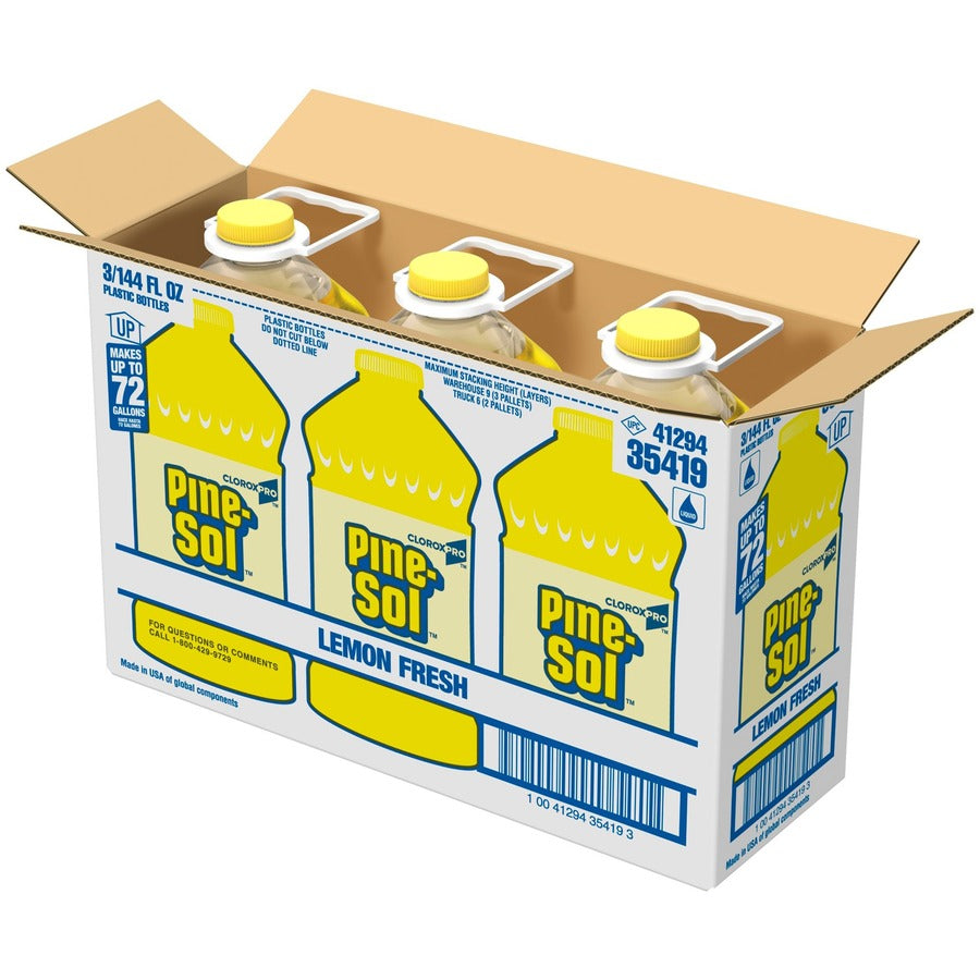 All Purpose Cleaner, Lemon Fresh, 144 oz Bottle, 3/Carton