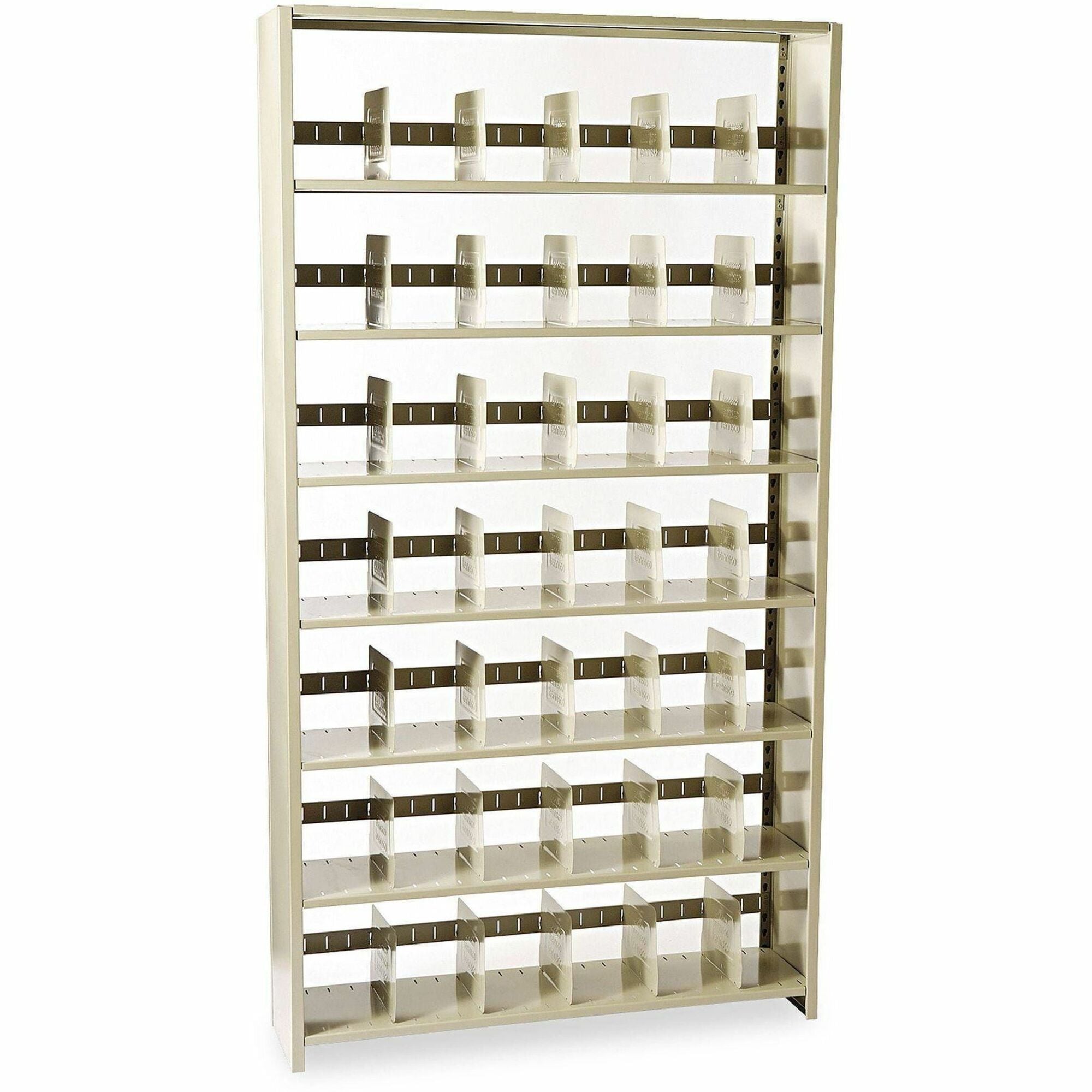 Snap-Together Steel Seven-Shelf Closed Starter Set, 48w x 12d x 88h, Sand