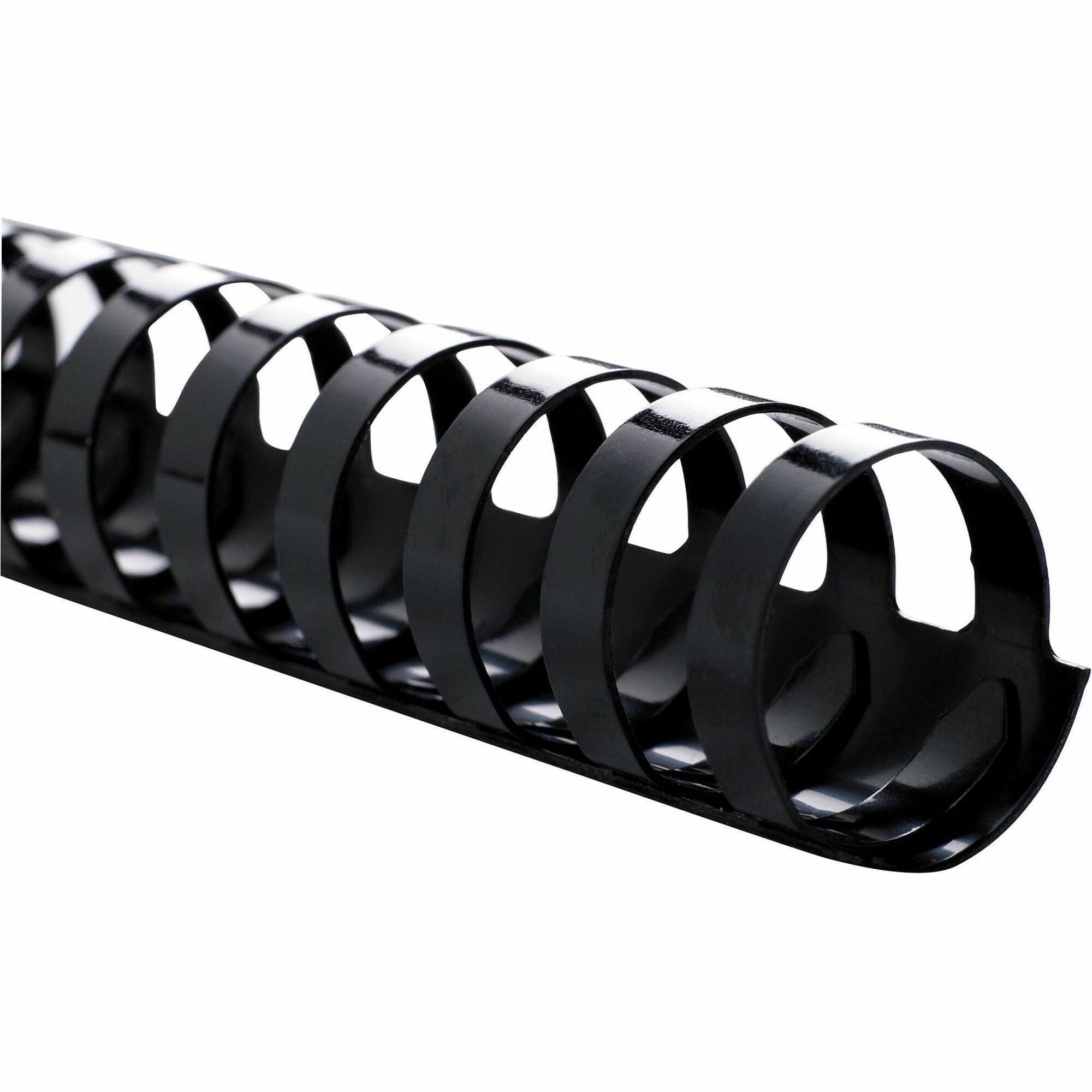 Sparco Plastic Binding Spines - 0.5" Diameter - 85 x Sheet Capacity - Black - Plastic - 100 / Box - 