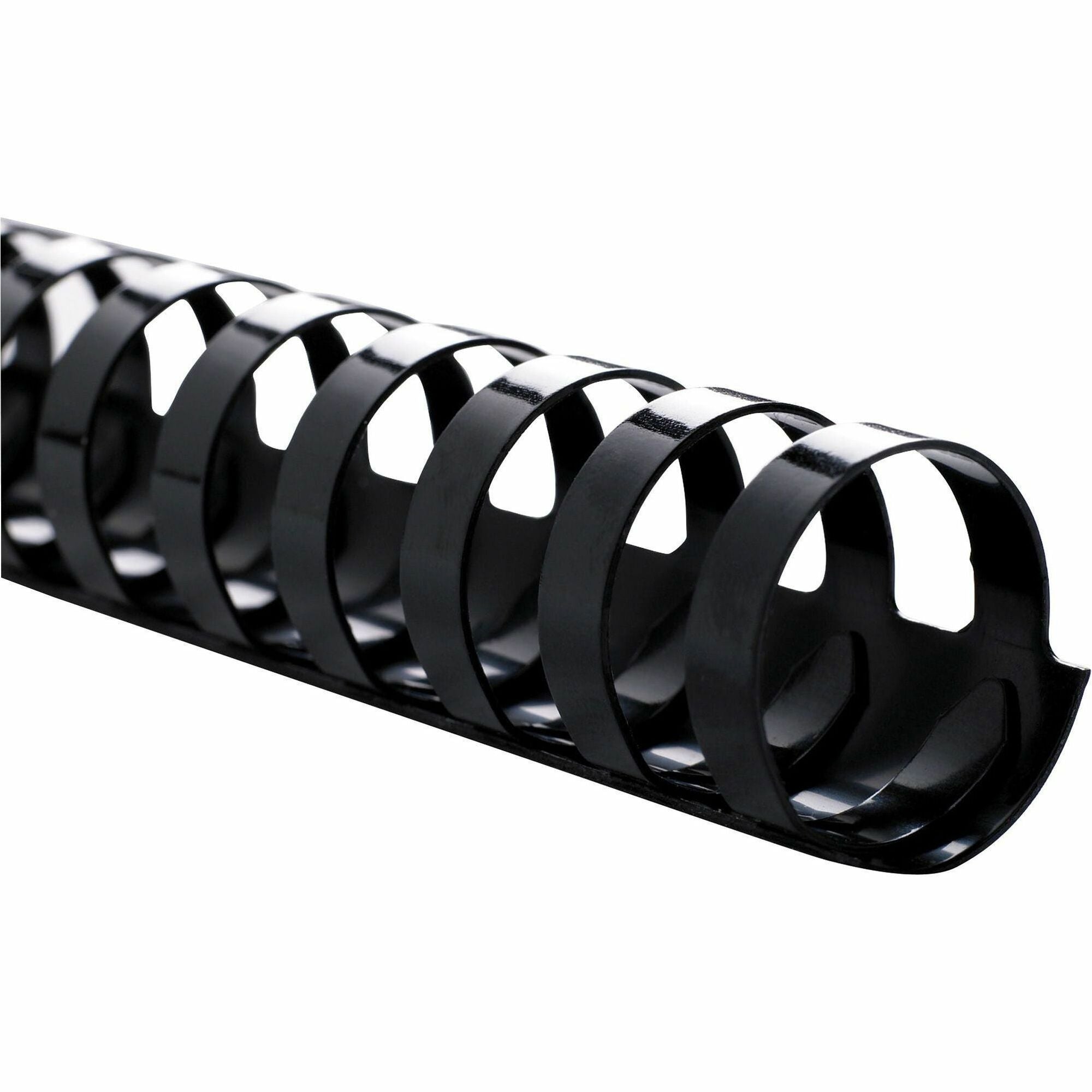 Sparco Plastic Binding Spines - 0.8" Diameter - 150 x Sheet Capacity - Black - Plastic - 100 / Box - 