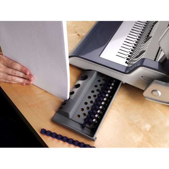 Quasar 500 Electric Comb Binding System, 500 Sheets, 16.88 x 15.38 x 5.13, Metallic Gray