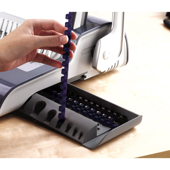 Quasar 500 Electric Comb Binding System, 500 Sheets, 16.88 x 15.38 x 5.13, Metallic Gray