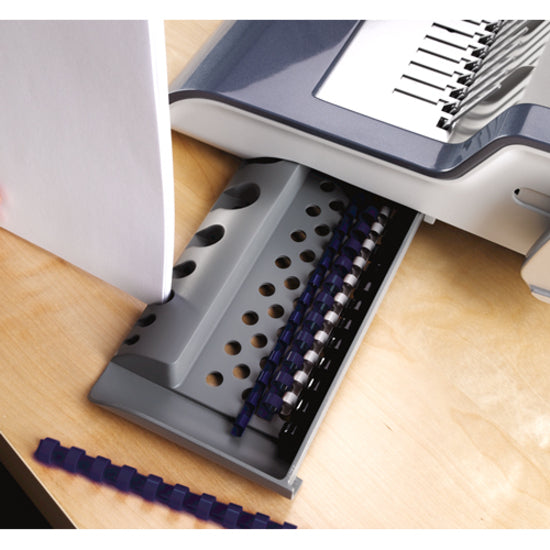 Quasar 500 Electric Comb Binding System, 500 Sheets, 16.88 x 15.38 x 5.13, Metallic Gray