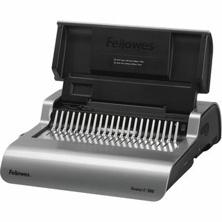Quasar 500 Electric Comb Binding System, 500 Sheets, 16.88 x 15.38 x 5.13, Metallic Gray