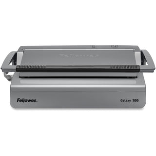 Fellowes Galaxy 500 Comb Binding Machine w/ Starter Kit - CombBind - 500 Sheet(s) Bind - 28 Punch - 6.5" x 20.9" x 17.8" - Metallic Silver, Black - 