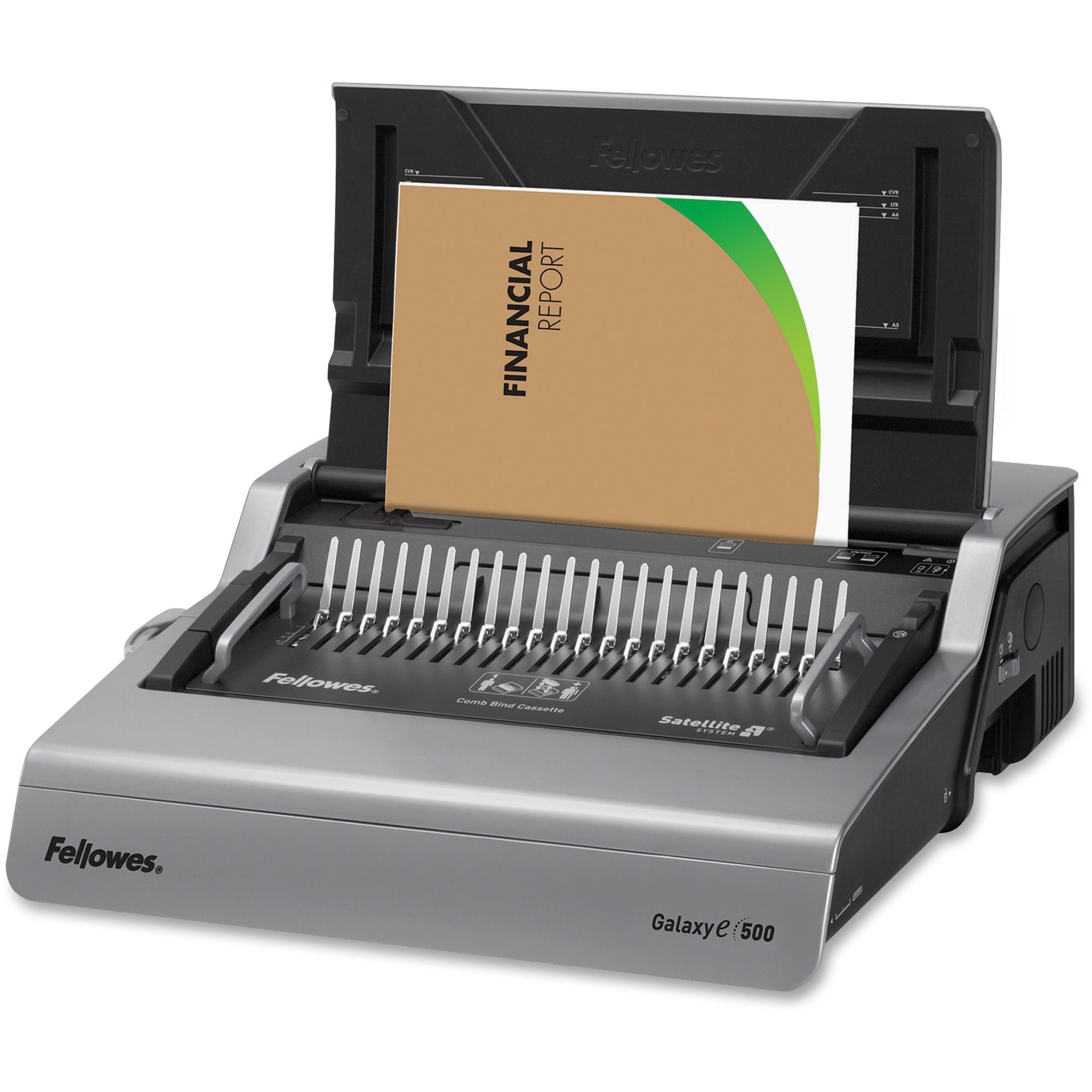 Galaxy 500 Electric Comb Binding System, 500 Sheets, 19.63 x 17.75 x 6.5, Gray