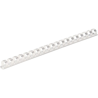 Plastic Comb Bindings, 3/8" Diameter, 55 Sheet Capacity, White, 100/Pack