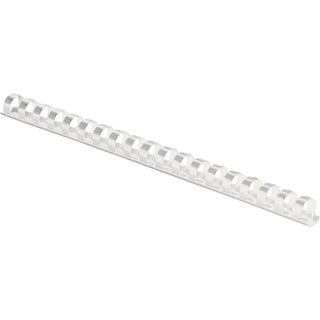 Plastic Comb Bindings, 3/8" Diameter, 55 Sheet Capacity, White, 100/Pack