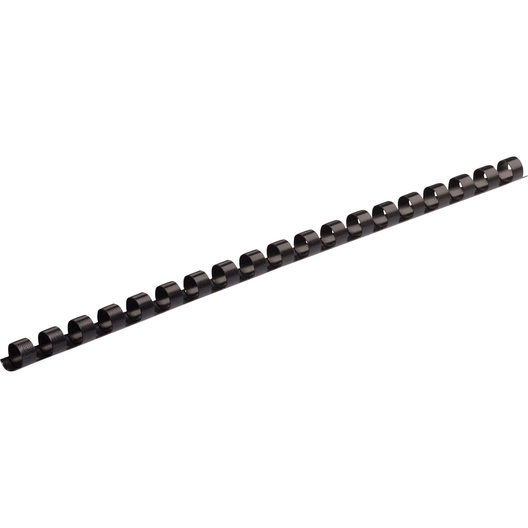 Plastic Comb Bindings, 5/16" Diameter, 40 Sheet Capacity, Black, 100/Pack