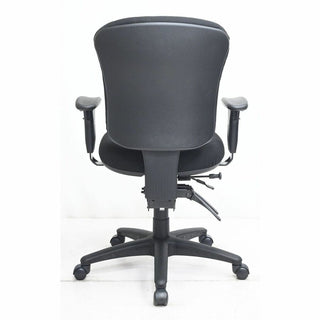 Lorell Accord Series Mid-Back Task Chair - Black Polyester Seat - Black Frame - 1 Each