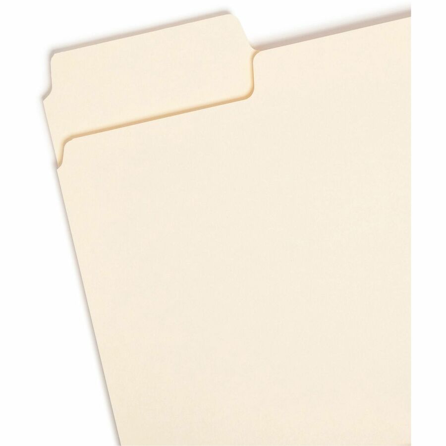 SuperTab Top Tab File Folders, 1/3-Cut Tabs: Assorted, Letter Size, 0.75" Expansion, 11-pt Manila, 100/Box