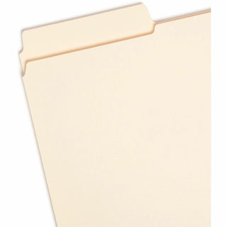 SuperTab Reinforced Guide Height Top Tab Folders, 1/3-Cut Tabs: Assorted, Legal Size, 0.75" Expansion, Manila, 100/Box