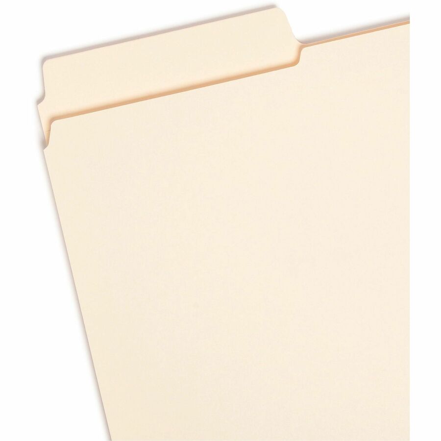 SuperTab Reinforced Guide Height Top Tab Folders, 1/3-Cut Tabs: Assorted, Legal Size, 0.75" Expansion, Manila, 100/Box