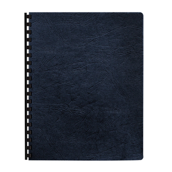 Expressions Classic Grain Texture Presentation Covers for Binding Systems, Navy, 11.25 x 8.75, Unpunched, 200/Pack