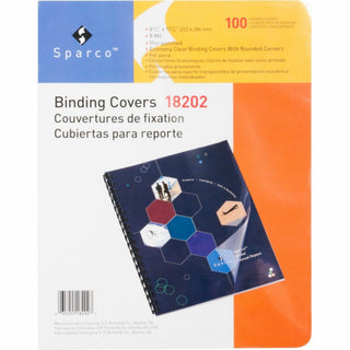 Sparco Presentation Cover - 8 3/4" x 11 1/4" - Plastic - Clear - 100 / Pack - 