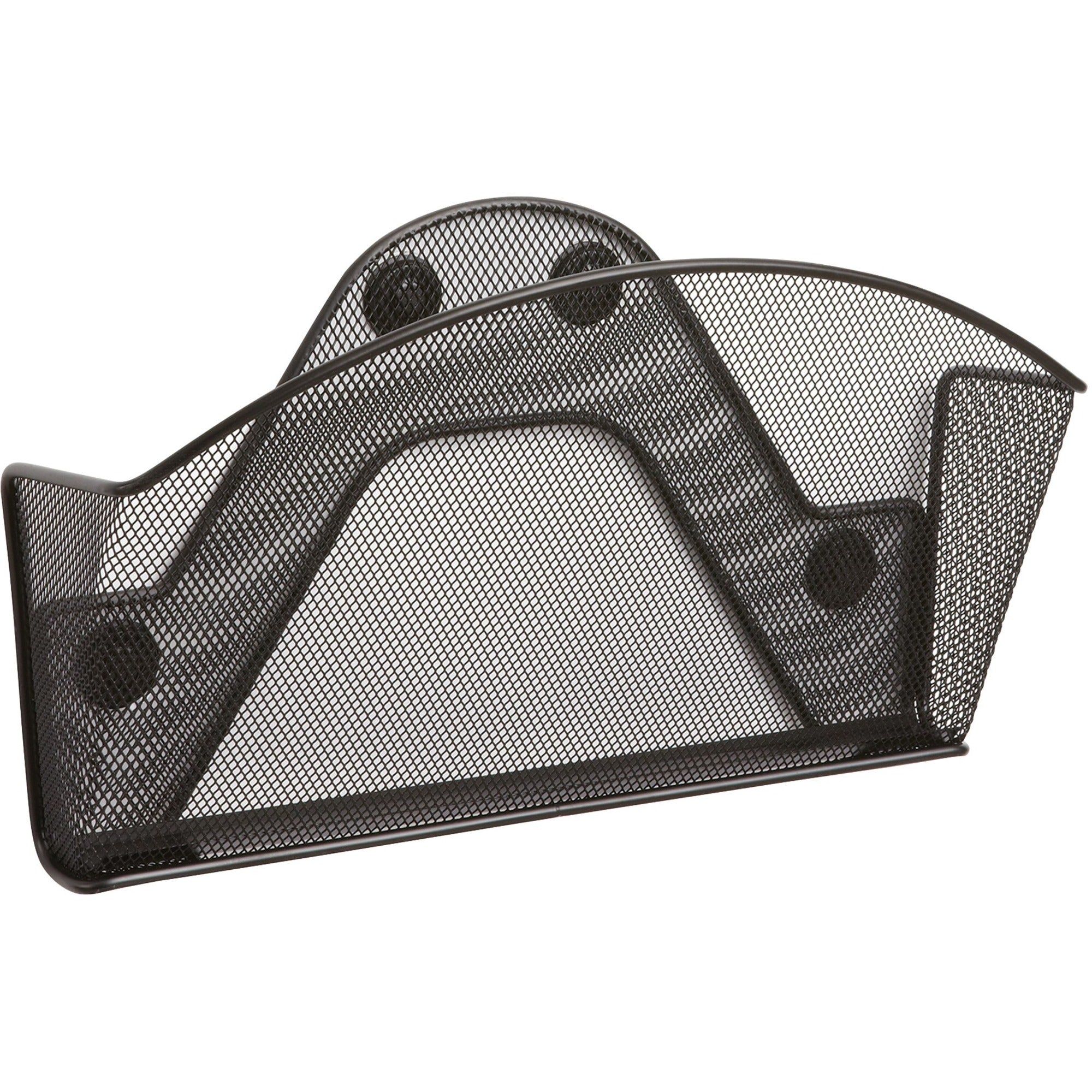 Onyx Magnetic Mesh Panel Accessories, Single File Pocket, 13 x 4.25 x 7.25, Black