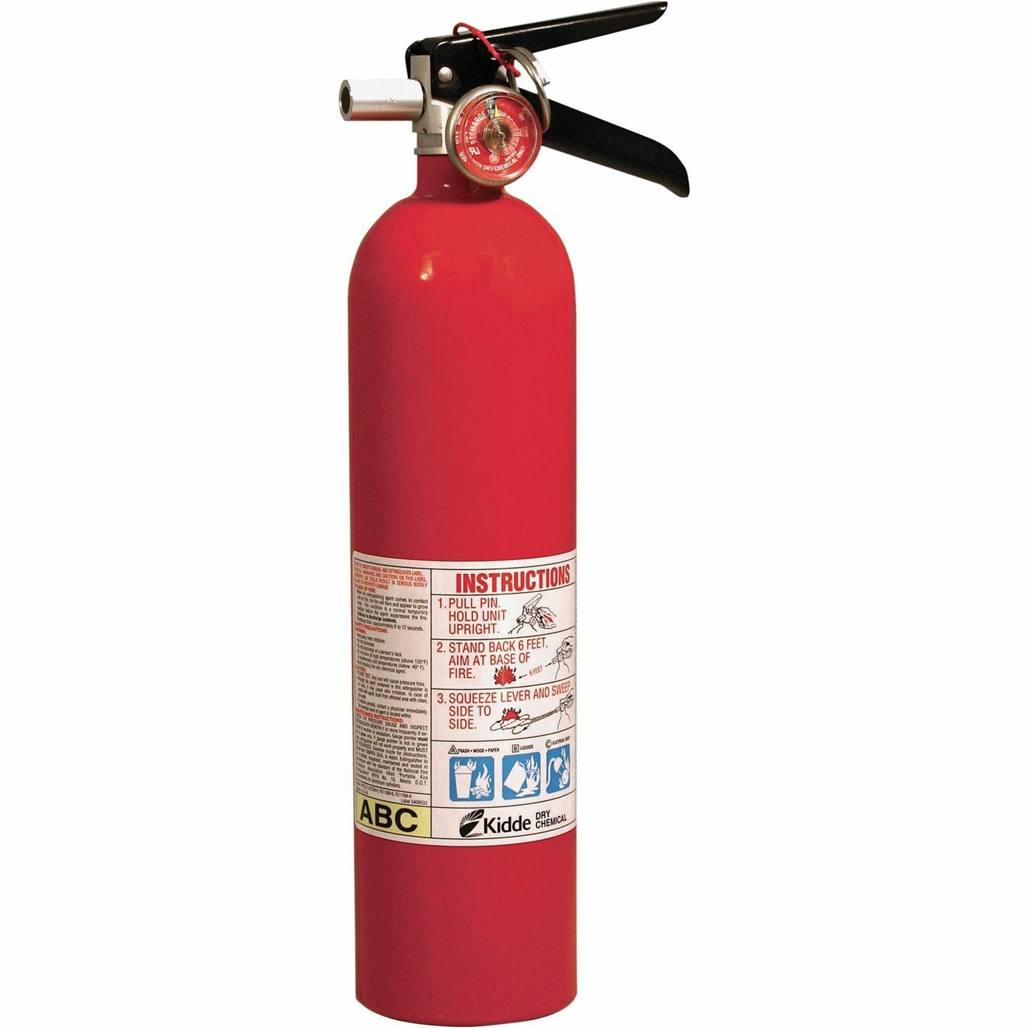 ProLine Pro 2.5 MP Fire Extinguisher, 1-A, 10-B:C, 100 psi, 15 h x 3.25 dia, 2.6 lb