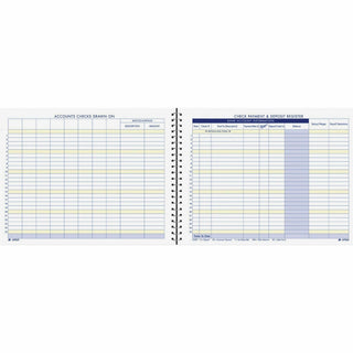 Adams Check Payment & Deposit Register - 96 Sheet(s) - 11" x 8.50" Sheet Size - White Sheet(s) - 1 Each - 