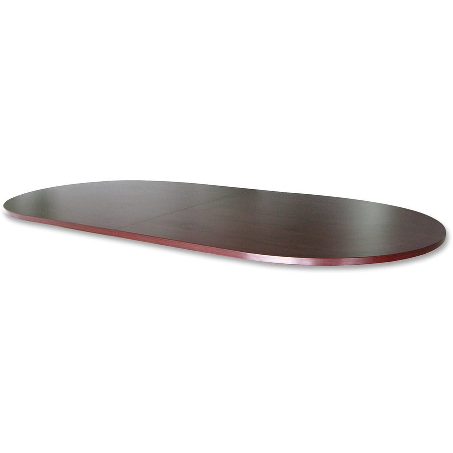 Lorell Essentials Oval Conference Table - For - Table TopLaminated Oval Top - Slab Base - 36" Table Top Length x 72" Table Top Width x 1.25" Table Top Thickness - 29.50" Height - Assembly Required - Mahogany - 1 Each