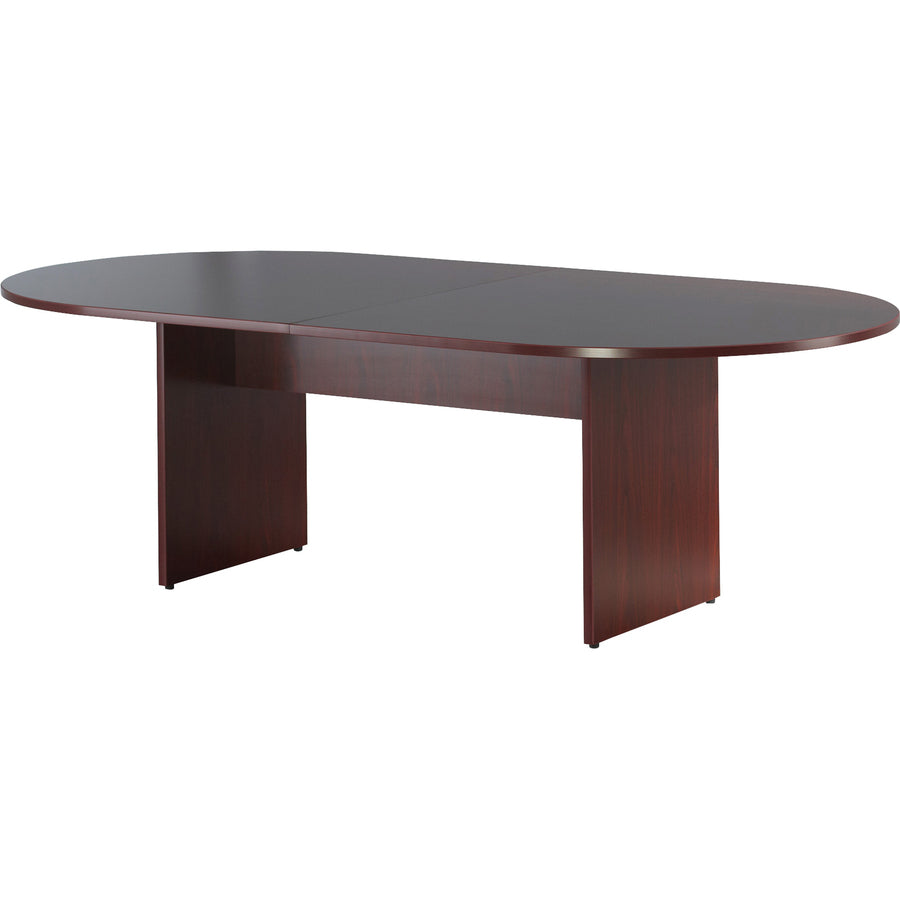 Lorell Essentials Oval Conference Table - For - Table TopLaminated Oval Top - Slab Base - 36" Table Top Length x 72" Table Top Width x 1.25" Table Top Thickness - 29.50" Height - Assembly Required - Mahogany - 1 Each - 