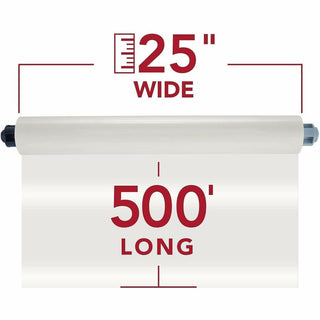 GBC EZ Load Blue End Cap Laminating Roll Film - Laminating Pouch/Sheet Size: 25" Width x 500 ft Length x 1.50 mil Thickness - Matte - Clear - Polyester - 2 / Box
