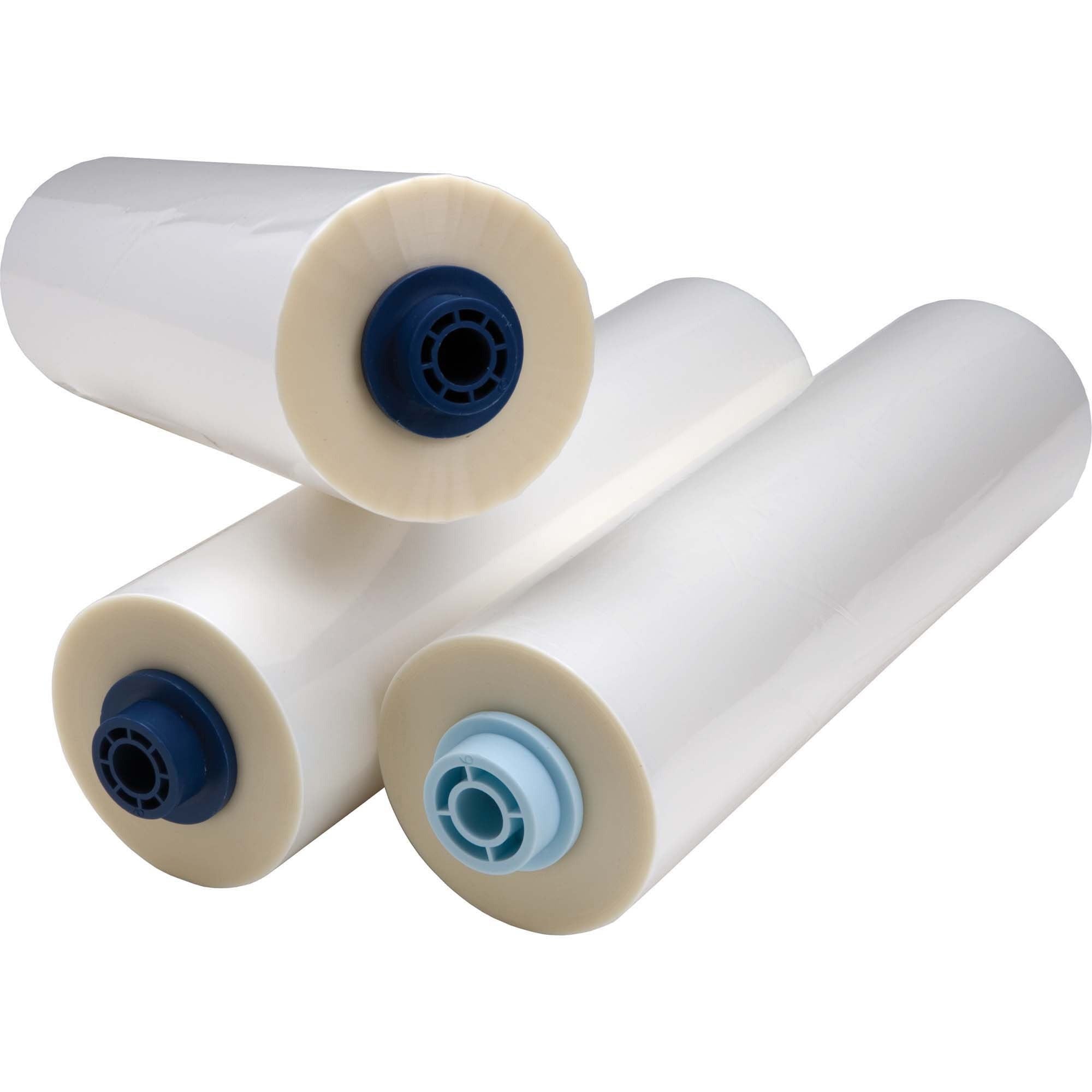 GBC EZ Load Blue End Cap Laminating Roll Film - Laminating Pouch/Sheet Size: 25" Width x 500 ft Length x 1.50 mil Thickness - Matte - Clear - Polyester - 2 / Box - 