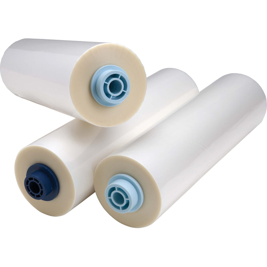 GBC EZ Load Blue End Cap Laminating Roll Film - Laminating Pouch/Sheet Size: 25" Width x 500 ft Length x 1.50 mil Thickness - Matte - Clear - Polyester - 2 / Box - 