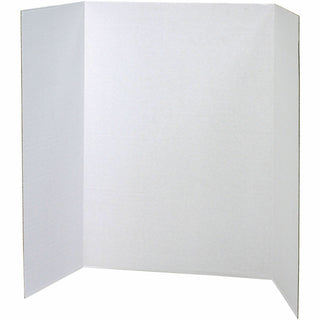 Pacon Presentation Boards - 36" Height x 48" Width - White Surface - Tri-fold, Heavy Duty - 18 / Carton - 