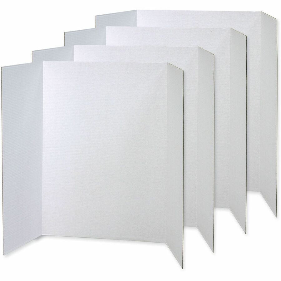 Spotlight Corrugated Presentation Display Boards, 48 x 36, White, 4/Carton - 6