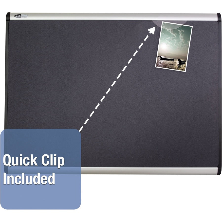 Prestige Plus Magnetic Fabric Bulletin Boards, 36 x 24, Gray Surface, Silver Aluminum Frame