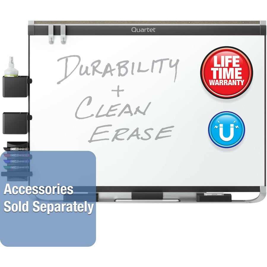 Prestige Plus Magnetic Fabric Bulletin Boards, 48 x 36, Gray Surface, Silver Aluminum Frame